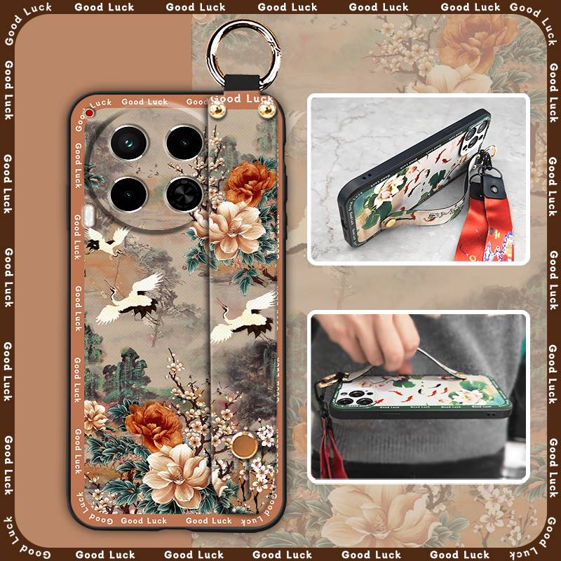 Für Mama Handschlaufe Handyhülle Für Tecno Camon30/4G/5G/CL6/CL7 Mode Wasserdicht Stoßfest Rückseite Chinesischer Stil