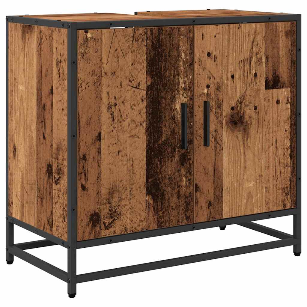 Bathroom Furniture Set with Drawers 4 pcs Reclaimed Wood Effect Particleboard