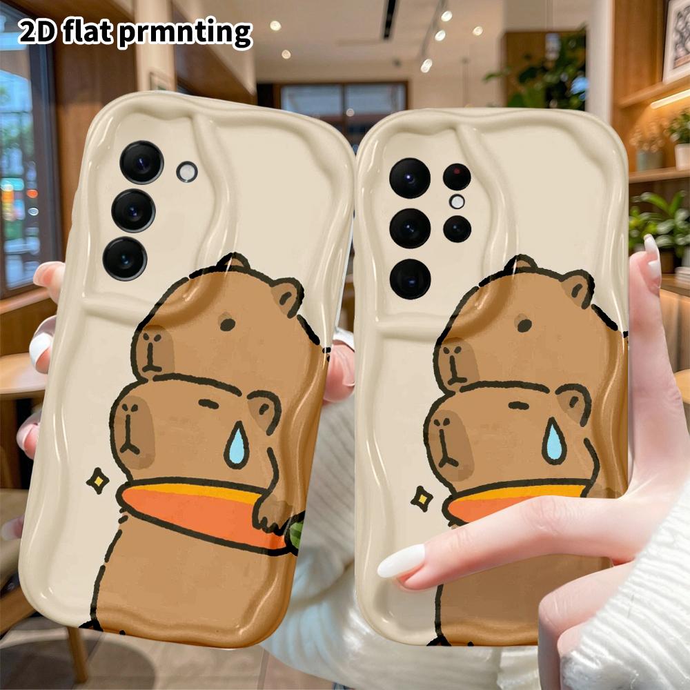 Phone case: 2D flat Samsung Galaxy A34 A35 S20 S22 S21 FE Plus Ultra protective case, nibbling a carrot, Christmas and Halloween gift
