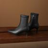 Krazing Pot Microfiber Pointed Toe Thin High Heels Modern Boots Size 42 Zip Women Elastic Ankle Boots