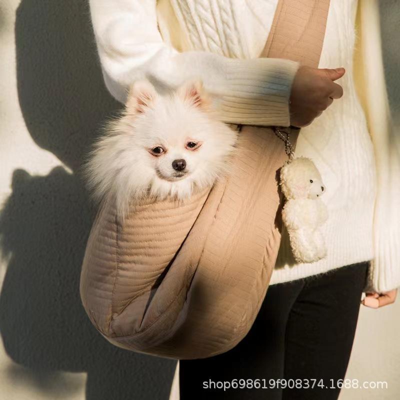 

Cat bag Pet backpack Cat out travel Cat backpack One shoulder Crossbody Korean new pet bag Pet supplies S off білий колір