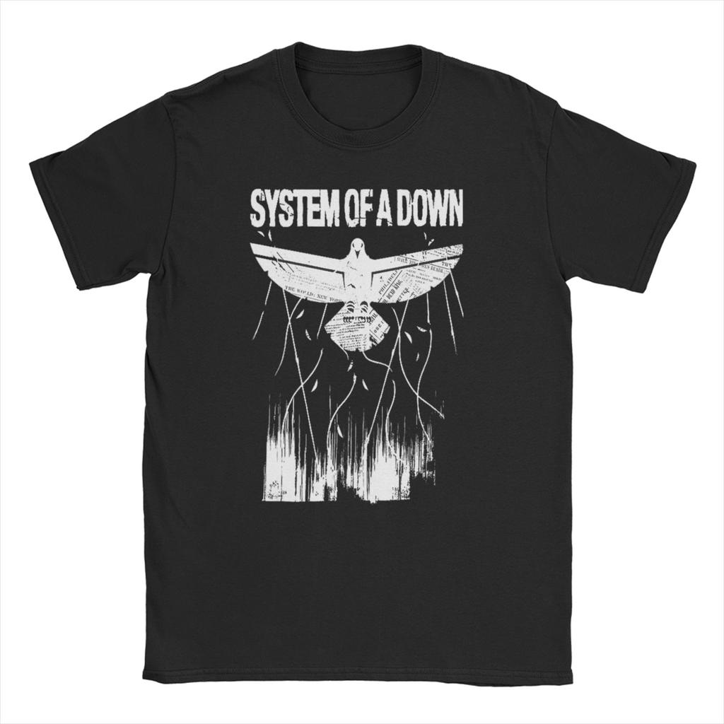 Men Womens TShirts System of A Down Humorous Pure Cotton Tees Short Sleeve Heavy Metal Music T Shirt Round Neck Tops