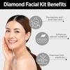 Multani Naturals Diamond Facial Kit 6 Step Glow Cleansing Massage Scrub Face Pack With Free Face Wash 65 Ml