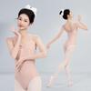 Women's High-Crotch Mesh Strappy Leotard for Ballet and Gymnastics