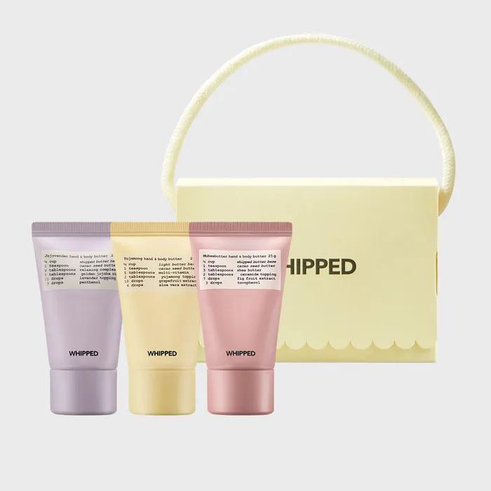 

Взбитое масло для рук и тела 3-х видов в мешочке (Кофейное масло + Грейпфрут + Hoho Bender)