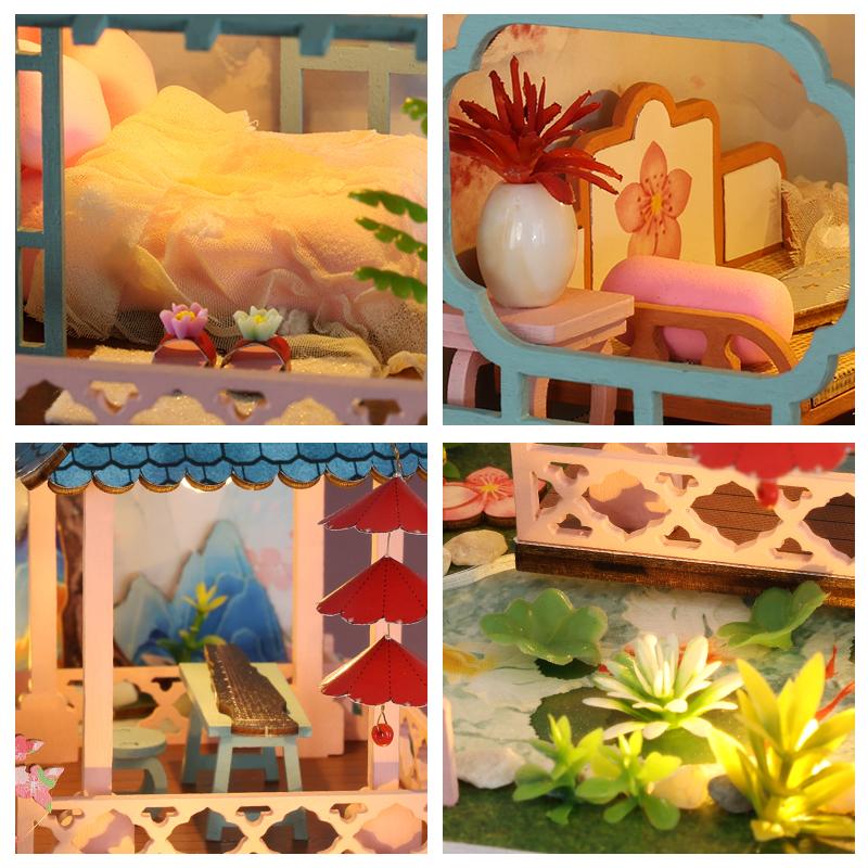 Mini model house set, 3D puzzle, DIY handmade cottage, perfect gift for teenagers and adults for holiday celebrations