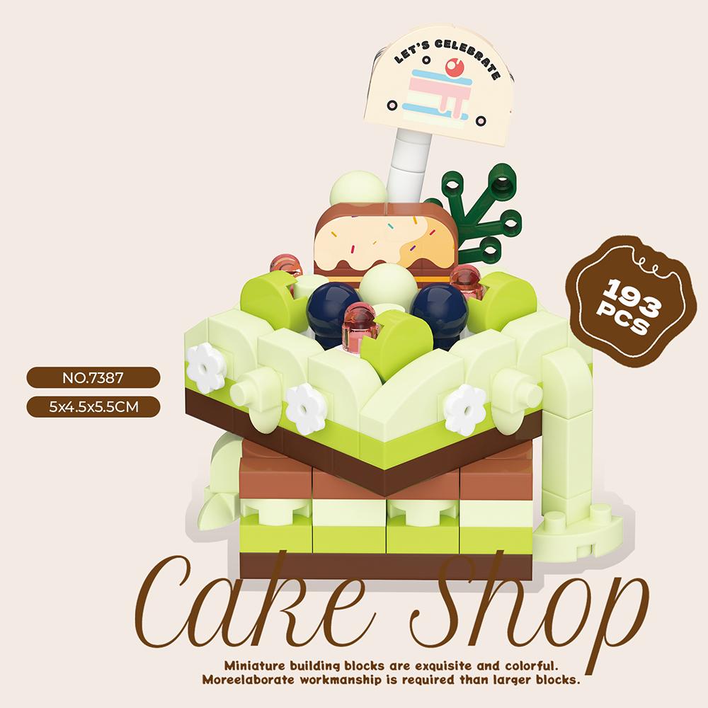 Regali di Compleanno Decorazioni Mini Torta Fai da Te Giocattoli Mattoncini per Bambini Mini Mattoncini Set Cibo Dessert Giocattoli Educativi