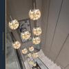 Modern Chandelier Living Room Villa Dining Room Kitchen Chandelier Crystal Ball Stair Ceiling Light