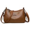Autumn New Autumn Style Middle  Aged and Elderly Women's Bag Shoulder Crossbody Bag Soft Leather Women's Singles Bag