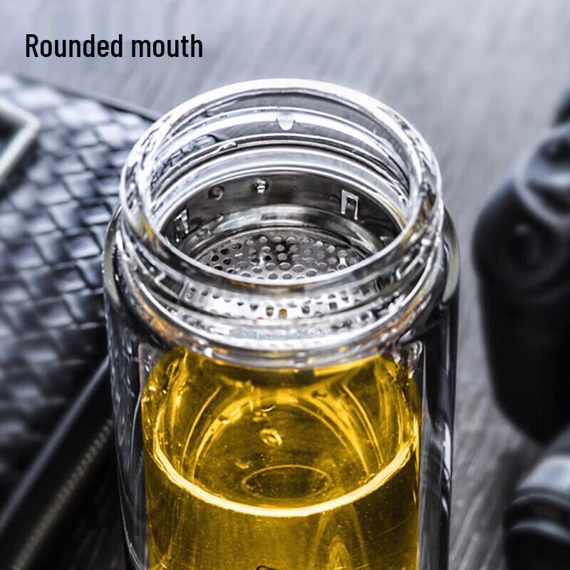 Heenoor 310ml Double-Walled Glass Tea Cup
