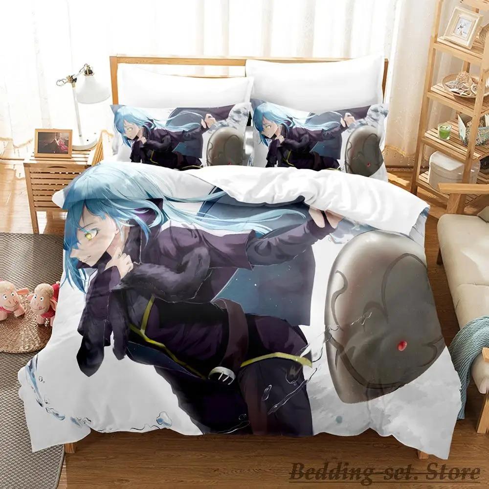 

Комплект постельного белья Rimuru Tempest Single Twin Full Queen King Size Bed Set Adult Kid Bedroom Duvetcover Sets Anime Kawaii 70x133cm 2pcs