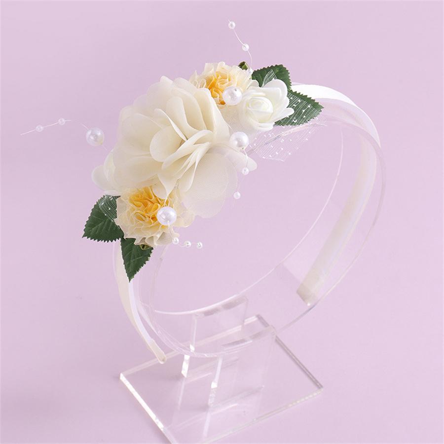 

креативный дизайн детская повязка на голову модный тренд шифоновый цветок жемчужная повязка на голову девочки маленькая милая повязка аксессуары для волос