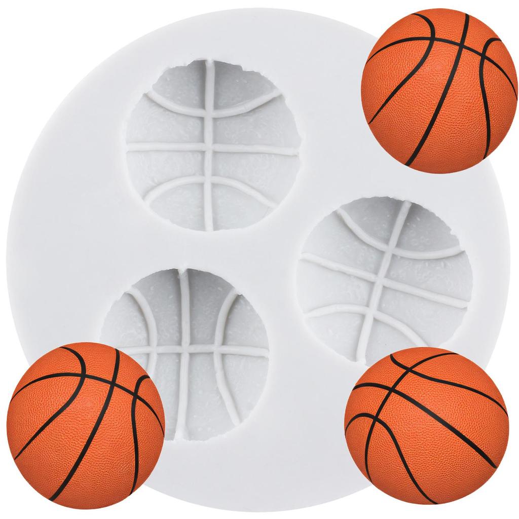 Football Basketball Silicone Mold Baseball Rugby Volleyball Fondant Molds Cake Decorating Tools Cupcake Topper Candy Clay Chocolate Gumpaste Mold