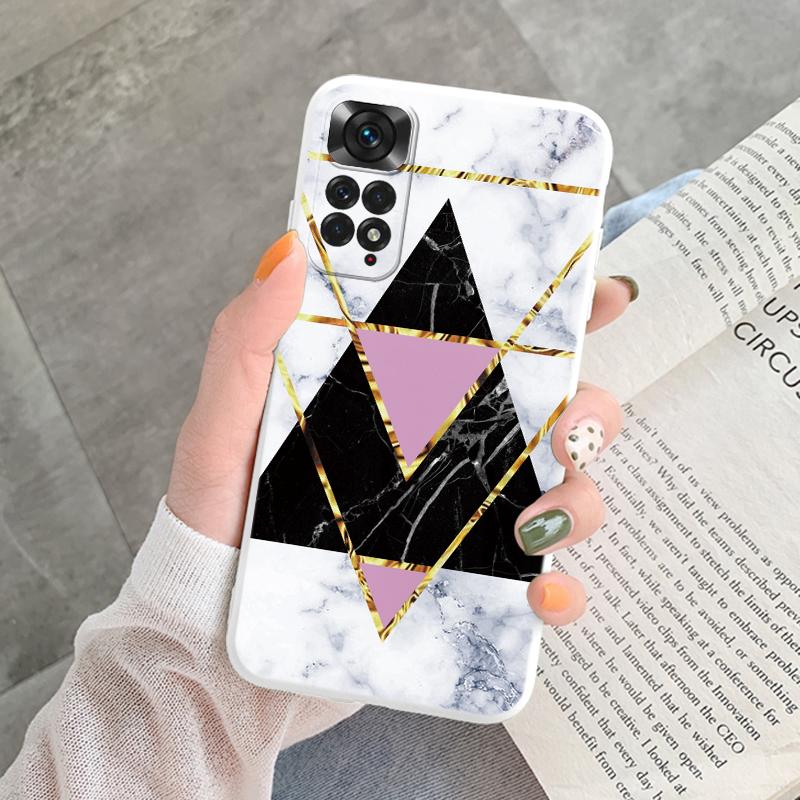 Marble Pattern Phone Case For Redmi Note 11 Pro Protective Cover Case Pink Silicon Soft Funda For Xiaomi Redmi 13C Note 13 4G