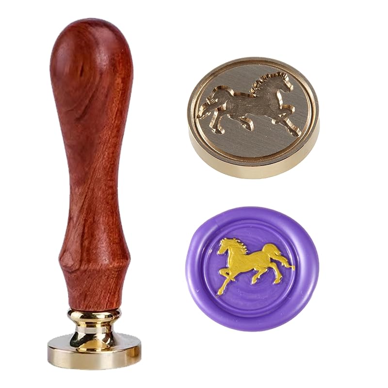 3D Crown Wax Stamp, 2.5cm/1'' Removable Brass Head with Wooden Handle, Adhesive Wax Seal for Wedding Invitations, Kids DIY Creative Gift Idea