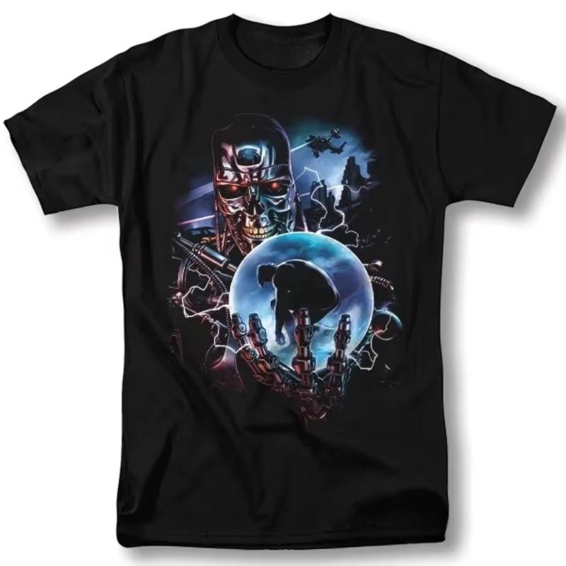 Classic retro pattern design Tshirt Terminator pattern movie S
