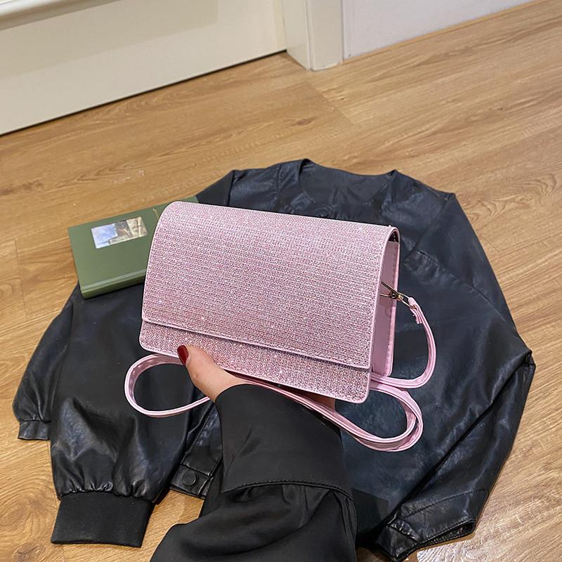 Fashionable Shiny Small Bag For Women Trendy 2024 Summer Pu Crossbody Handbag