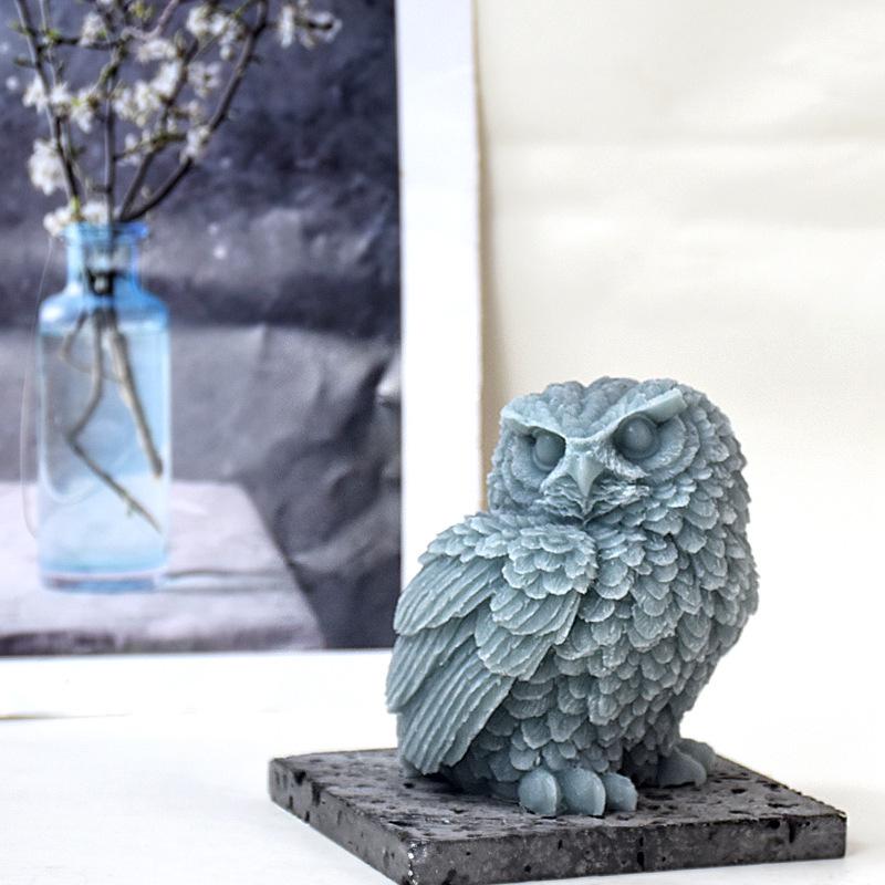 "Velká 3D silikonová forma sova pro DIY vonné svíčky a sádrové ozdoby"