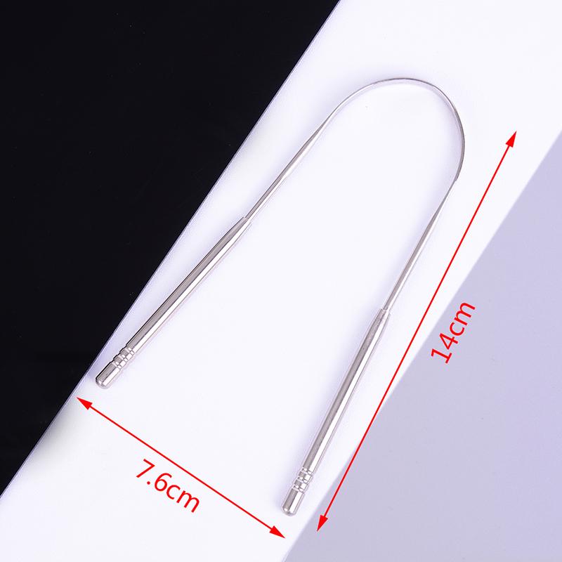Stainless Steel Tongue Scraper Cleaner Fresh Breath Cleaning Tongue Care Tools