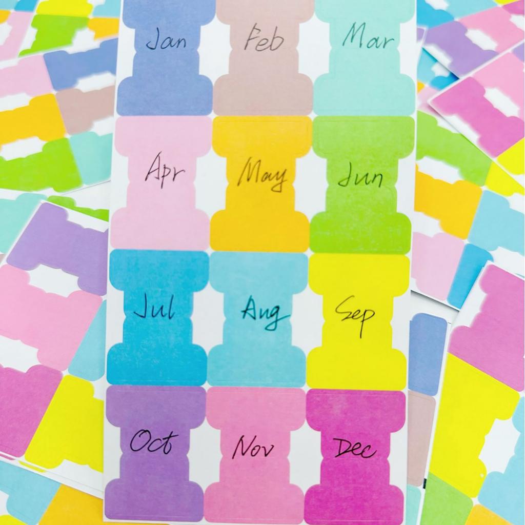 120Pieces Adhesive Index Label Writable Colored Label Adhesive Label Page Marker for Notebook Journal Planner