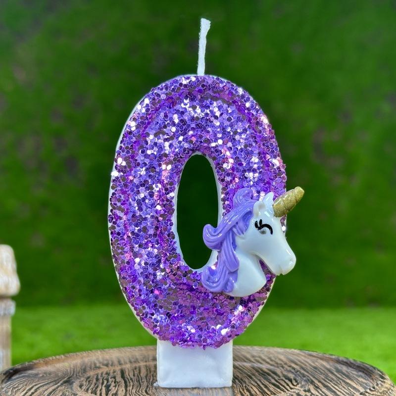 

Creative Digital Birthday Candle Cake Party Decoration First Year Diy Unicorn 0