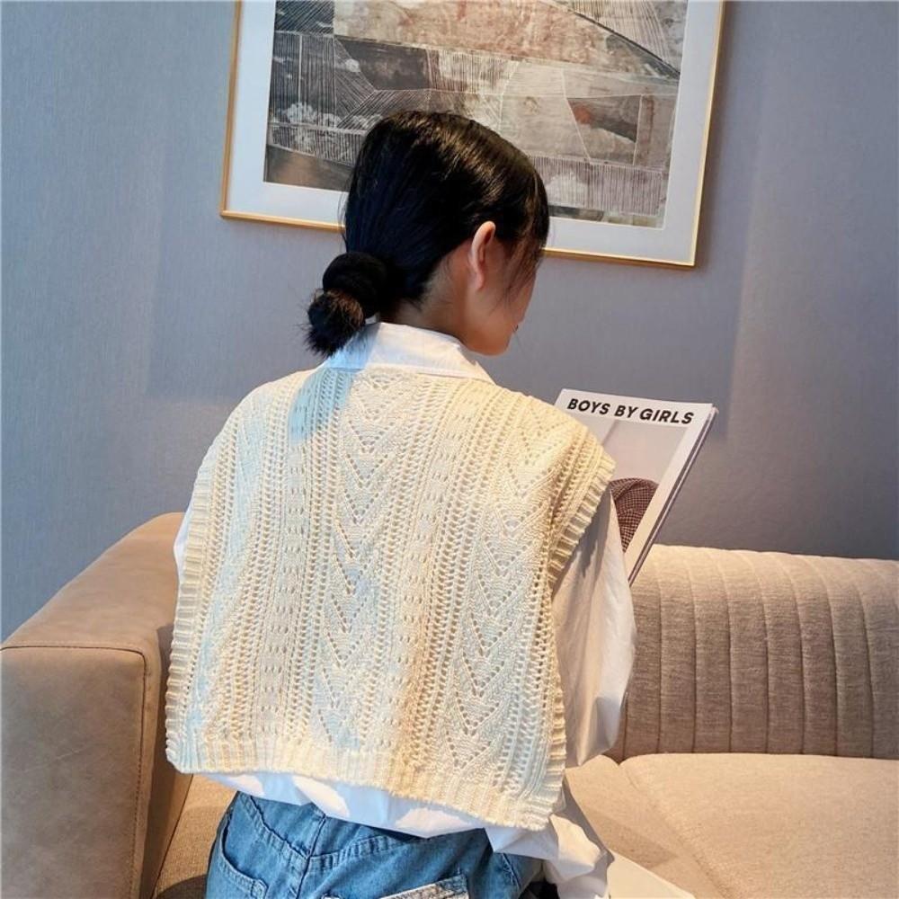 Strickschal im koreanischen Stil Strickstruktur Falscher Kragen Halsumhang Kleid Hemd Accessoire