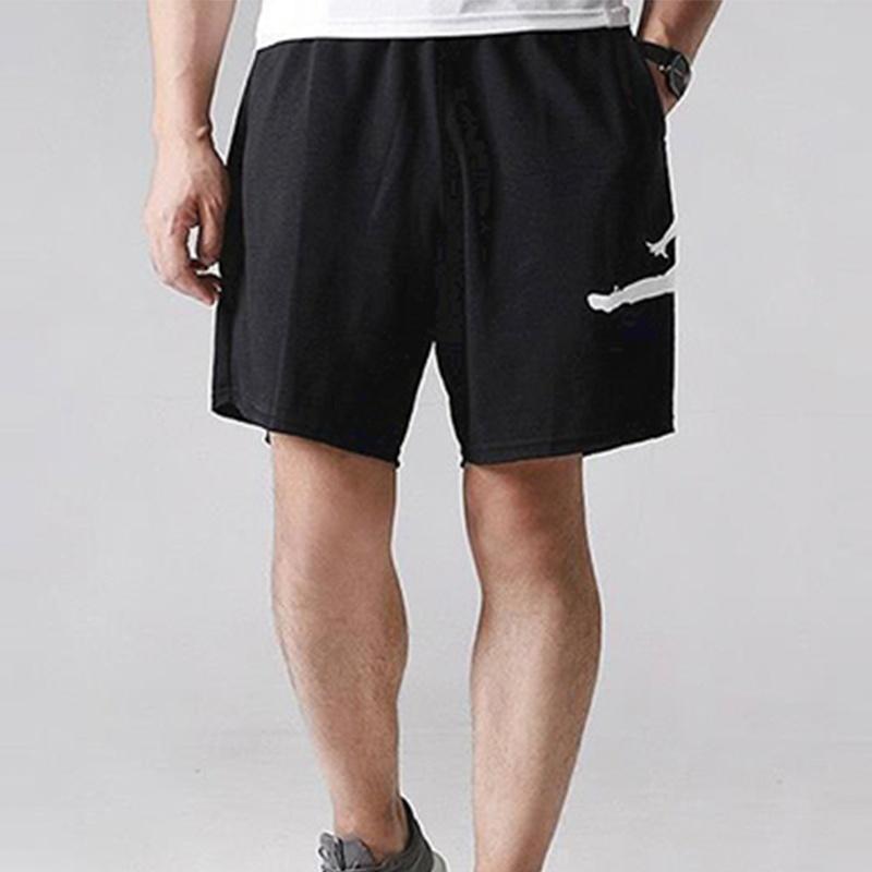 Pantaloncini Sportivi in Maglia Neri da Uomo con Stampa Logo Grande Jumpman Air Jordan AQ3116-010