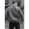 Smoked Rundhals Oversize Basic Herren Sweatshirt 6048