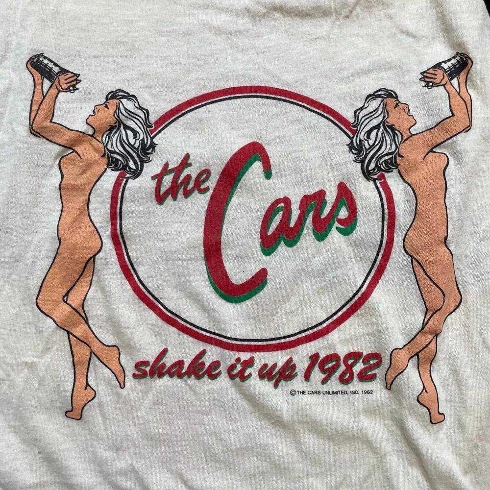 

1982 The Cars Shake It Up Tour Short Sleeve White All Size Shirt CAO60 Unisex T-Shirt XXL