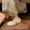 Women's Ballet Plush Shoes Autumn New Vintage Buckle Strap Mary Jane Shoes Lightweight Comfortable Non Slip Fashion Single Shoes