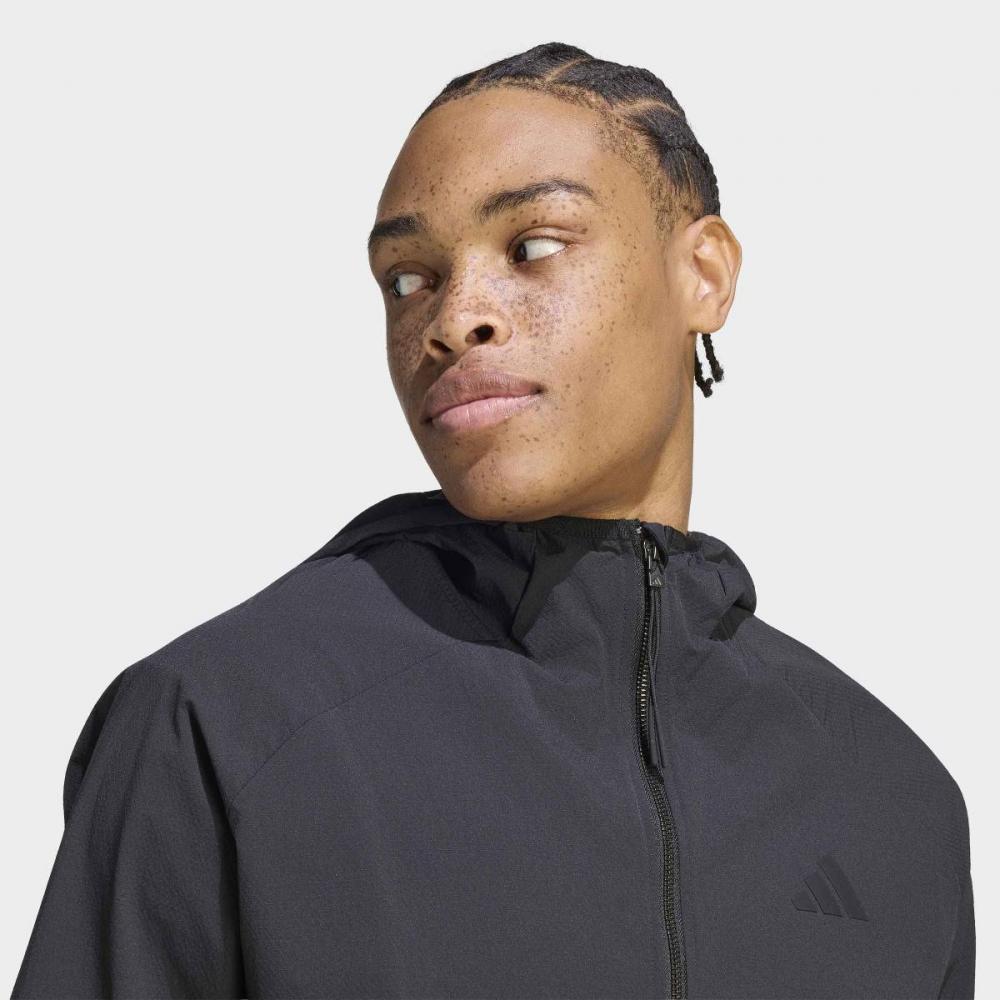 AdidaS Men S City Tech 3 Stripe Windbreaker