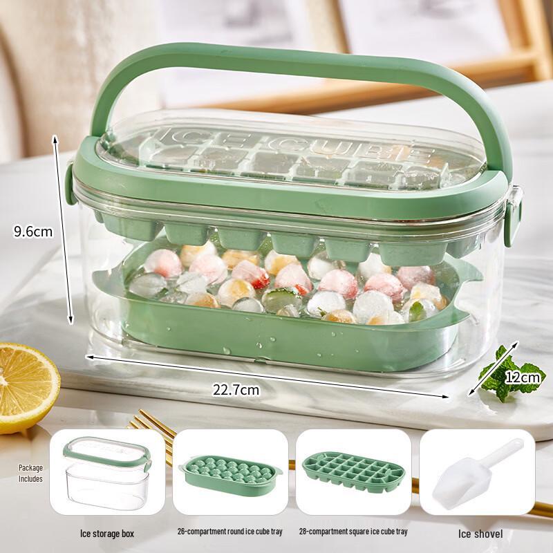 Silicone Press Ice Cube Tray Set