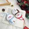 Cute Winter Scarf Snowman Plush Doll Stuffed Toy Keychain Pendant Bag Hanging Backpack Charms Christmas Decoration Birthday Gift