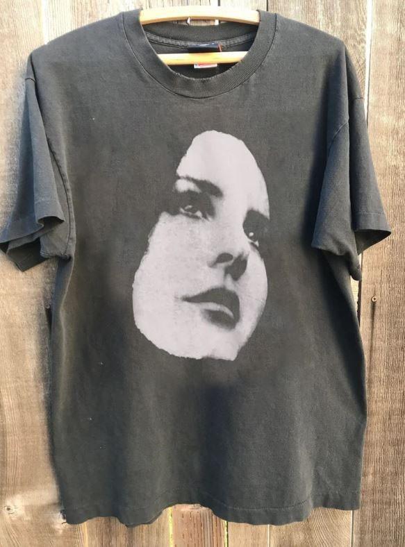 Lana Del Rey Classic Style Cotton Charcoal T-shirt QT8112