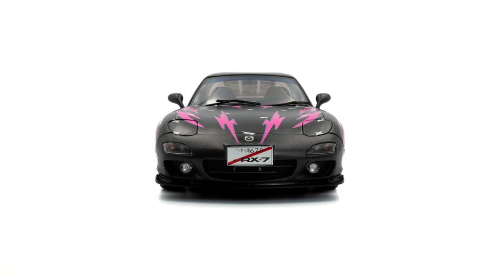 SOLID O 1/18 Mazda RX-7 (FD3S) SOLIDO WORKS Itasha 1999 (Black/Pink) Finished Model S1810605