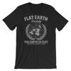 Flat Earth Society Distressed T-Shirt. 100% Cotton Premium Tee NEW