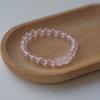 Natural Pink Crystal Beads6/8mm Single-loop Bracelet Paired with a Pink Crystal Pixiu, a Fresh, Sweet, and Versatile Bracelet for Women