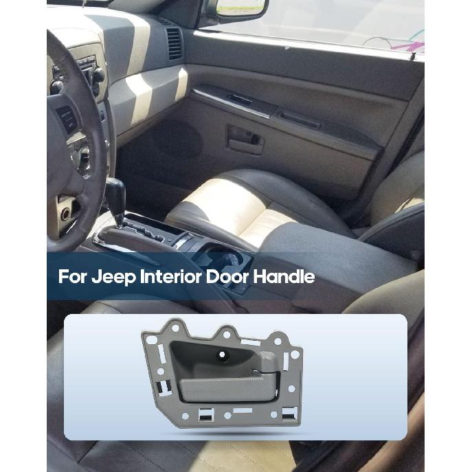 ECCPP Interior Gray Door Handle Front Front Passenger Right Replacement for 2005-2010 for Jeep for Grand Cherokee | Replaces 1JV461J3AA