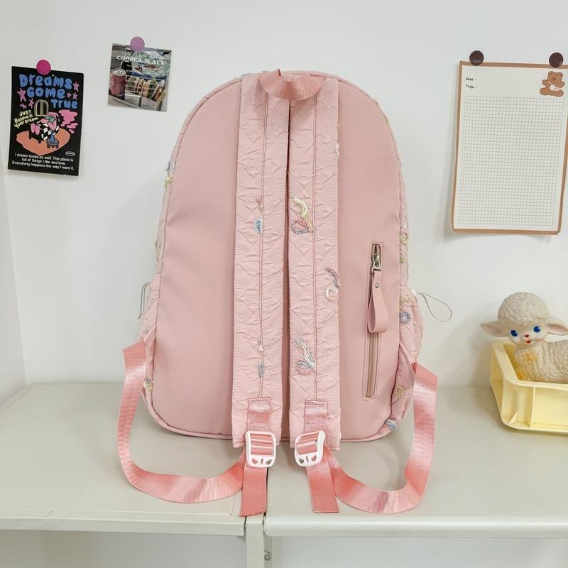 New high-value, fresh and sweet candy-colored bow backpack, lightweight backpack for junior high school students