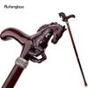 Bastón de Moda de Madera de Caballo Marrón Bastón Decorativo Cospaly Halloween Madera Maza Muleta Varita Báculo 96cm