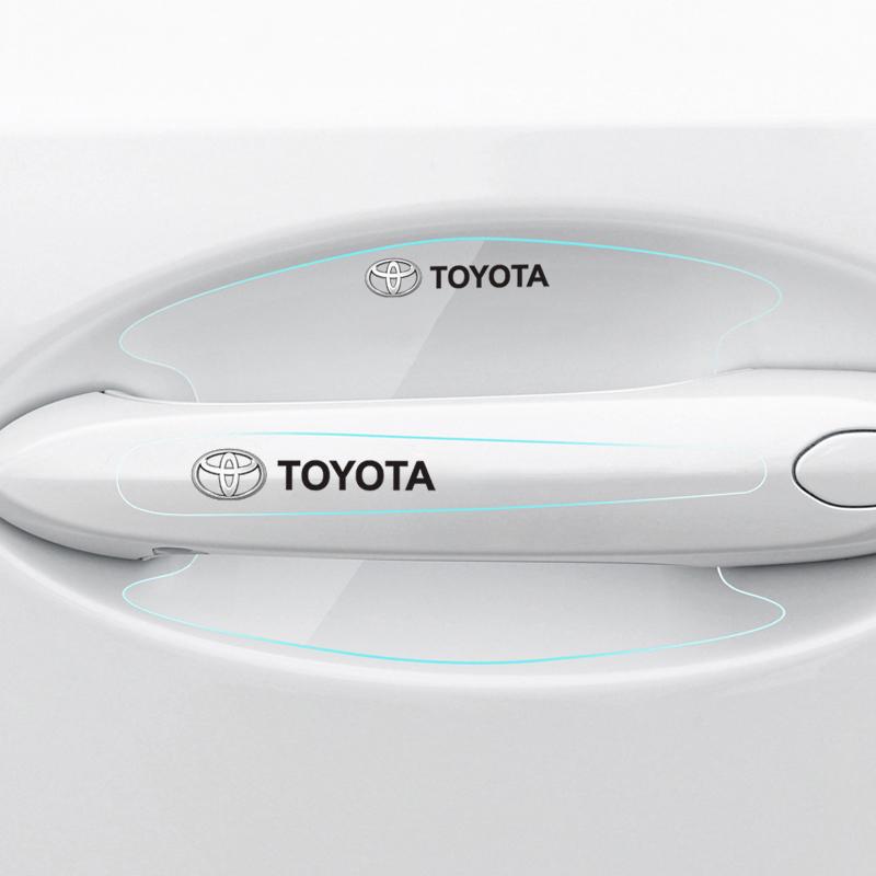 8Pcs Transparent Car Door Handle Protector Bowl Sticker for Toyota Alphard Scion Yaris Corolla Prius C-HR Verso Auto Accessories