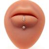 Anello per labbra per occhi alla moda, piercing per labbra in acciaio inossidabile, anelli per labret, piercing per setto per unghie a forma di cuore, farfalla, luna, loto