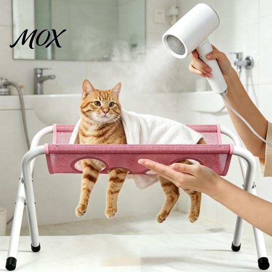 Dog Nail Trimming Hammock Pet Grooming with Stand, Folding Cat Table, Mesh Table Washing Station for Cats Dogs Supplies
