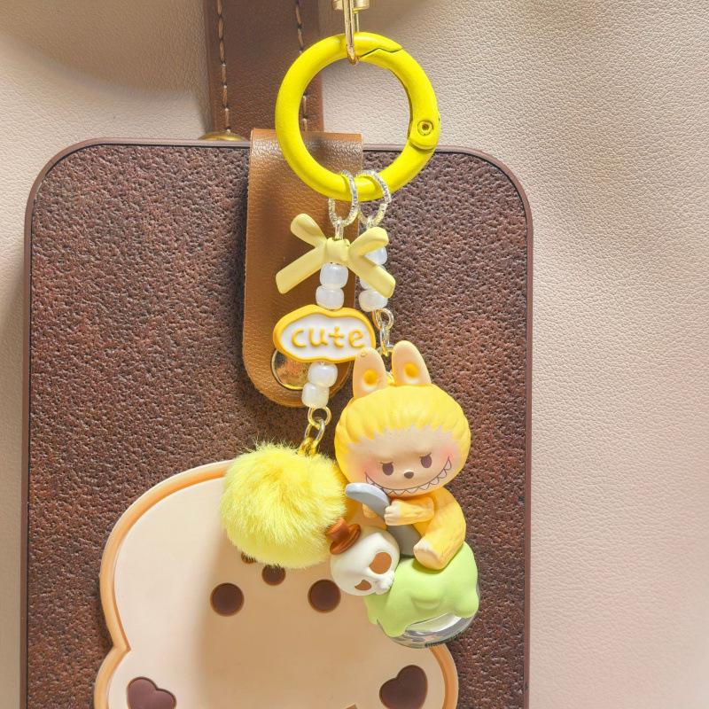 Genuine Pop Mart Hug Series Ice Cream Phone Chain & Keychain Bag Charm Women's Grain Pendant