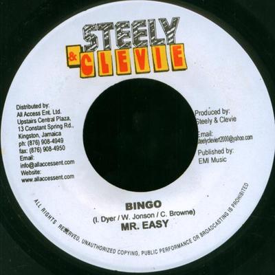 7inch Record MR. EASY / MR. G - Bingo / Show Some Style NONE Steely & Clevie Jamaica Reggae, Ska & Dub Used