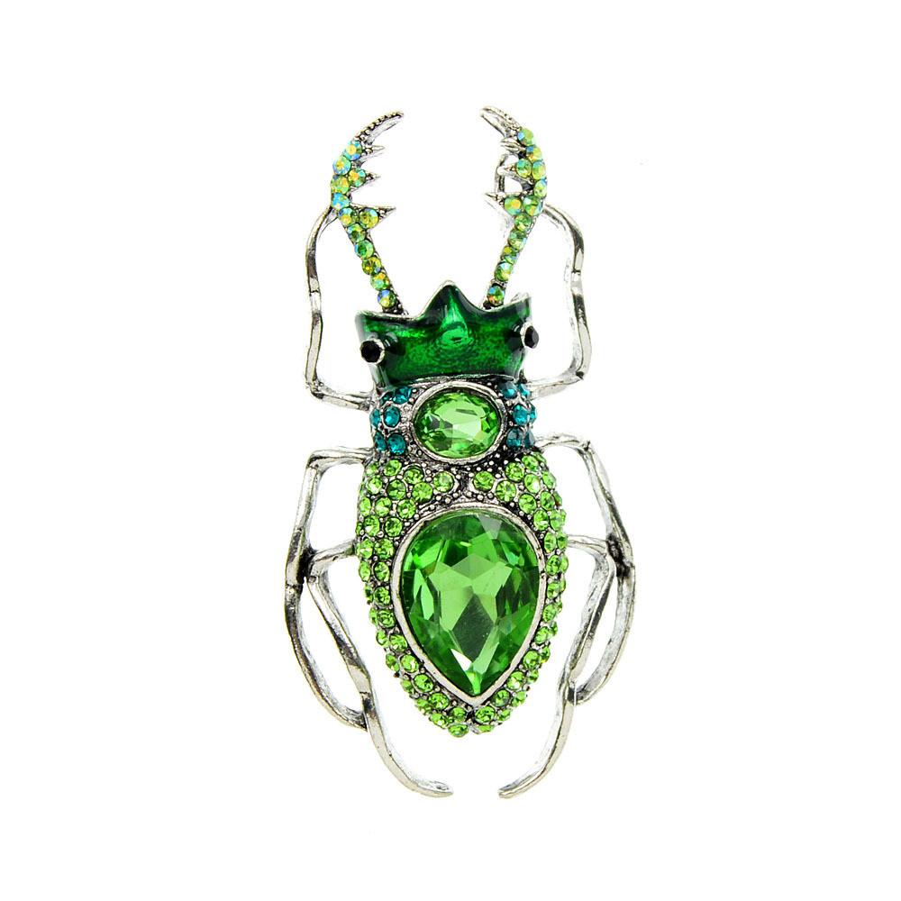 Tier Vintage Emaille Käfer Brosche Anstecknadel Mit Strasssteinen Für Männer Frauen Mode Accessoire