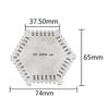 Thickness Gauge High Precision Stainless Steel Hexagon Paint Card Wet Film Comb Thickness Gauge