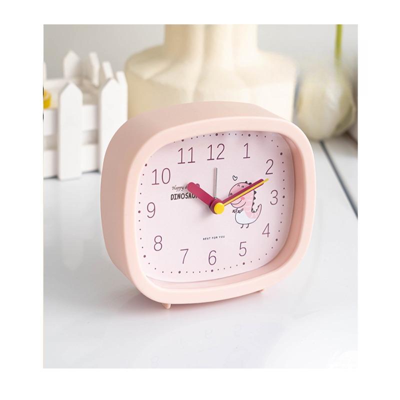 Color needle plastic square alarm clock student clear desktop bedside clock fashionable creative cute alarm clock