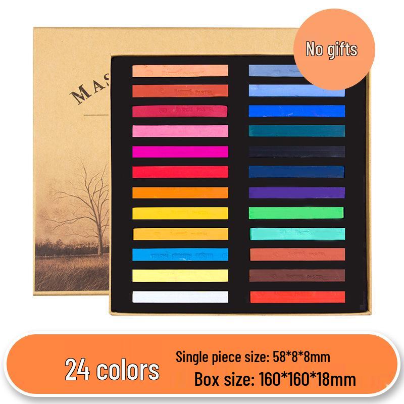 Mali Brand Pastel Chalk Set - 36 Colors Chalk Powder with Brushes for Beginners