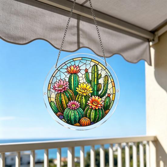 Acrylic Puzzles Suncatcher 83 Style Window Hanging Pieces Stained Glass Ornament DIY Jigsaw